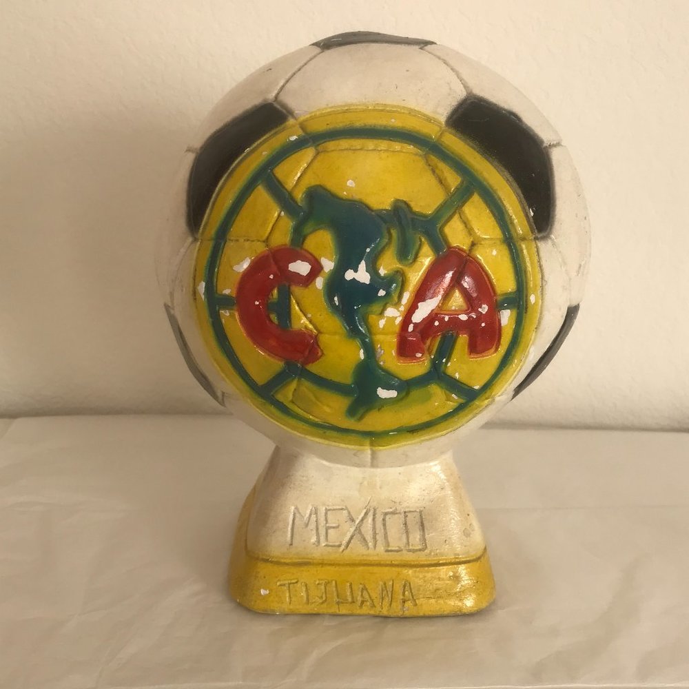 VINTAGE Ceramic Fútbol América Mexico Soccer Bank